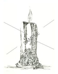 Candle Pencil Drawing